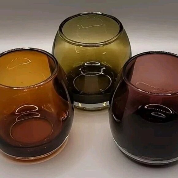 3 PartyLite Colorscape Votive Candle Holders Trio Retired  P8980 New in Box MCM - Picture 1 of 7